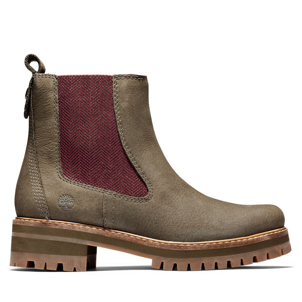 Timberland Chelsea Μποτακια Γυναικεια Ελιά - Courmayeur Valley - Greece 8963715-UA